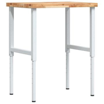 Vidaxl Delovna miza 80x60x(73-99,5) cm trden akacijev les pravokotna