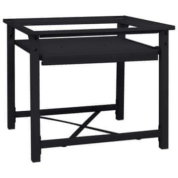 Vidaxl Pedestal za pralni stroj Črna 60 x 56 x 52 cm Jeklo
