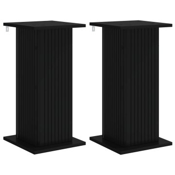 Vidaxl Stojalo za rastline 2 kos Črna 30,5 x 30 x 60,5 cm