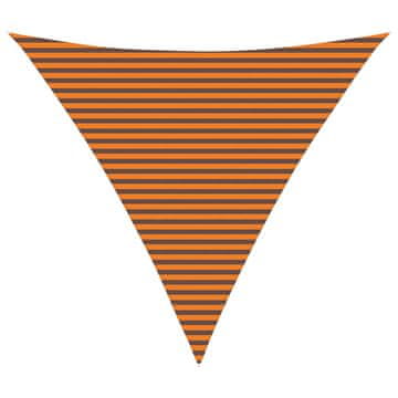Vidaxl Sončno platno Oranžna in Rjava 5 x 5 x 5 m