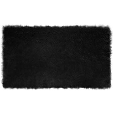 Vidaxl Preproga iz umetnega ovčjega krzna TAFALLA Črna 100 x 200 cm