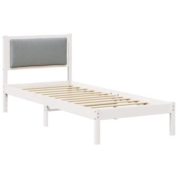 Vidaxl Konstrukcija postelje z vzglavjem Svetlo siva 80 x 200 cm