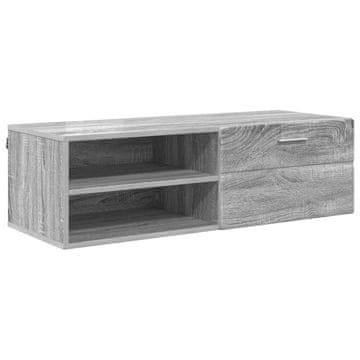 Vidaxl Lesena omara Siva Sonoma 100,5 x 39 x 30 cm Konstruiran les