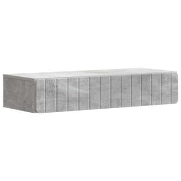 Vidaxl Stenska stranska miza Betonsko siva 87,5 x 34,5 x 17 cm