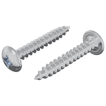 Vidaxl Leseni vijaki 2 szt. srebrna M4 x 25 mm Jeklo