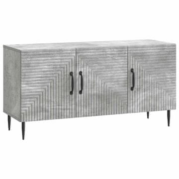 Vidaxl TV omarica Betonsko siva 99 x 34,5 x 50 cm Inženirski les