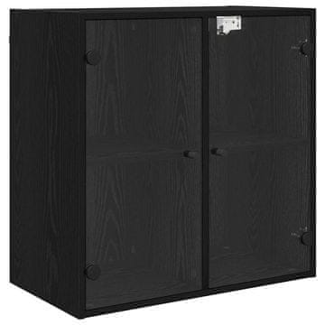 Vidaxl Omarica na steni Črna Orehovina 68 x 37 x 68,5 cm