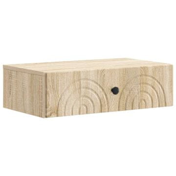 Vidaxl Stenska stranska miza 59 x 34,5 x 17 cm Inženirski les