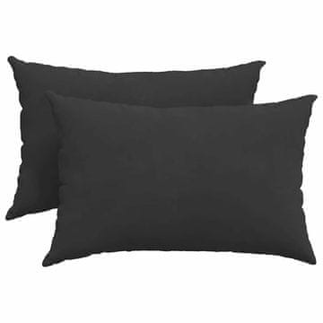 Vidaxl Blazine za kavč 2 szt. Črna 60 x 40 cm blago