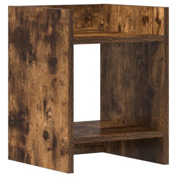 Vidaxl Stojalo za rastline Dimljen hrast 30 x 30 x 40 cm
