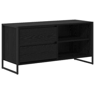 Vidaxl TV omarica Črna Orehovina 100 x 36 x 49,5 cm Konstruiran les