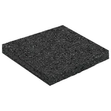 Vidaxl Tlak za patio iz gumijskega granulata Črna 9 x 9 x 0,8 cm Guma