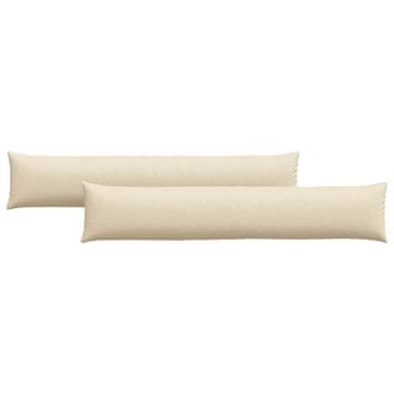 Vidaxl Blazine za kavč 2 szt. krema 200 x 40 cm blago