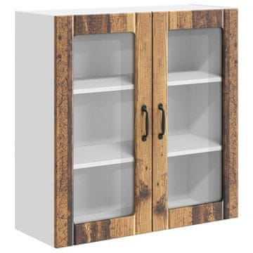 Vidaxl Stenski stekleni omarica LUCCA Star les 80 x 31 x 80 cm