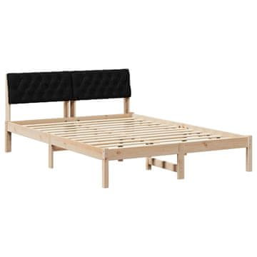 Vidaxl Kovinska posteljna konstrukcija Rjava in črna 160 x 200 cm