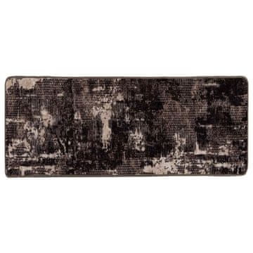 Vidaxl Preproga runner MARSA Črna 100 x 200 cm Poliester in PVC