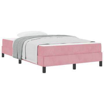 Vidaxl Postelja z vzmetnico z vzmetnico Roza 120 x 220 cm blago
