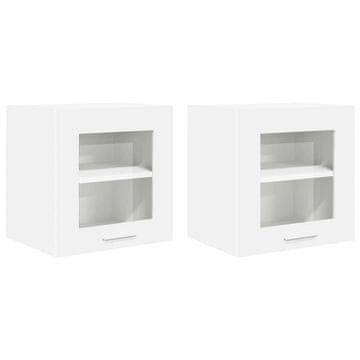 Vidaxl Viseča omarica 2 szt. Bela 40 x 31 x 40 cm Konstruiran les
