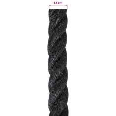 Vidaxl Vrv iz jute 160 mm 100 m Črna 100% Tossa jute