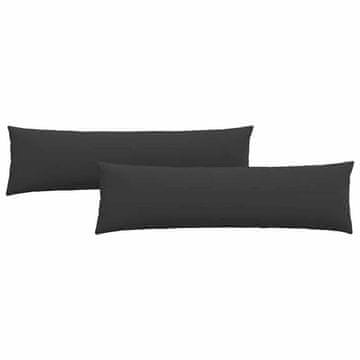 Vidaxl Blazine za kavč 2 szt. Črna 145 x 40 cm blago
