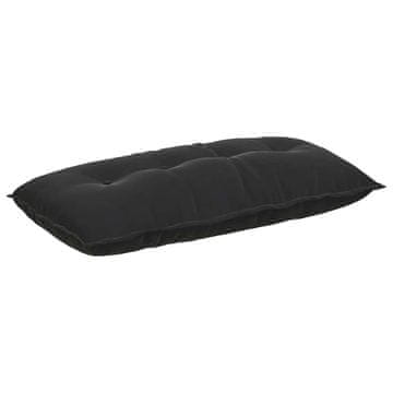 Vidaxl Poglavni vzglavnik Črna 100 x 50 cm Žametna tkanina