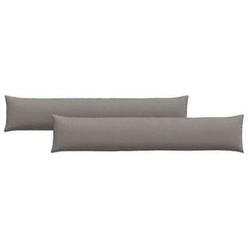 Vidaxl Blazine za kavč 2 szt. Taupe 200 x 40 cm blago