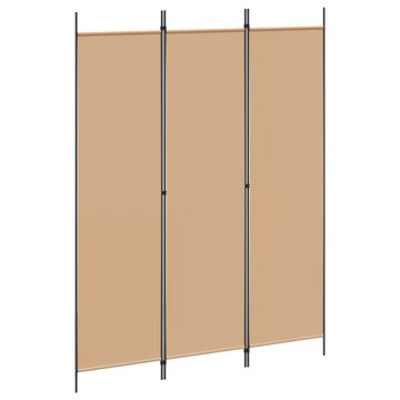 Vidaxl 3-panelni pregradni zid Bež 150 x 200 cm Blago