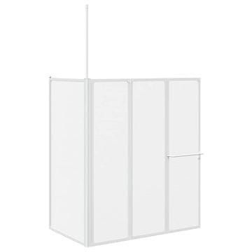 Vidaxl Kopalna zaslonka Mlečno 120 x 70 x 137 cm Aluminij