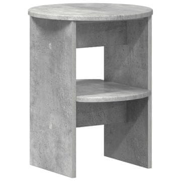 Vidaxl Stranska omara Beton Siva Ø40 x 50 cm Konstruirano leseno
