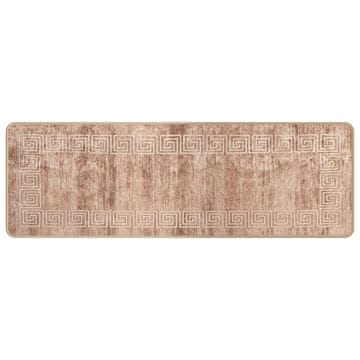 Vidaxl Preproga runner MARSA Bela 50 x 150 cm Poliester in PVC