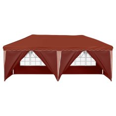 Vidaxl Zložljivi šotor za zabave 575 x 288 x 245 cm Terakota