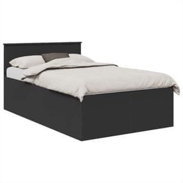 Vidaxl Konstrukcija postelje Črna 120 x 190 cm Konstruiran les