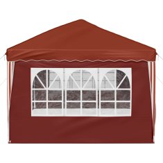 Vidaxl Zložljivi šotor za zabave 575 x 288 x 245 cm Terakota