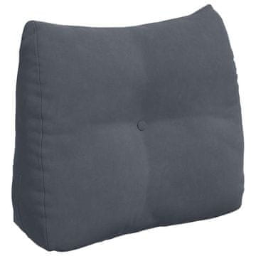 Vidaxl Poglavni vzglavnik Temno siva 60 x 24 x 50 cm Žamet