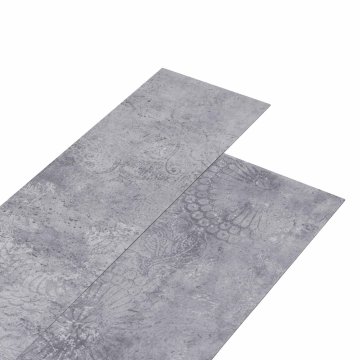 Vidaxl Samolepilna talna deska Siv cementni 4,46 m² 32 kos PVC