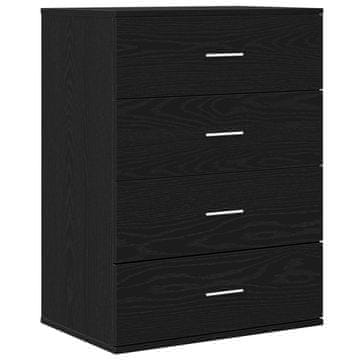 Vidaxl Strani šal Črna Orehovina 60 x 39 x 80 cm Konstruiran les