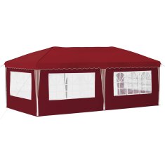 Vidaxl Zložljivi šotor za zabave 574 x 289 x 245 cm Burgundija