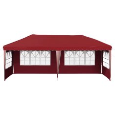 Vidaxl Zložljivi šotor za zabave 574 x 289 x 245 cm Burgundija
