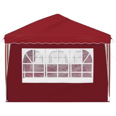 Vidaxl Zložljivi šotor za zabave 574 x 289 x 245 cm Burgundija