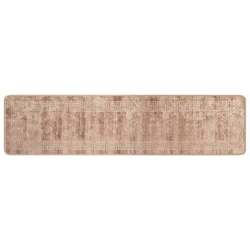 Vidaxl Preproga runner MARSA Bela 50 x 350 cm Poliester in PVC