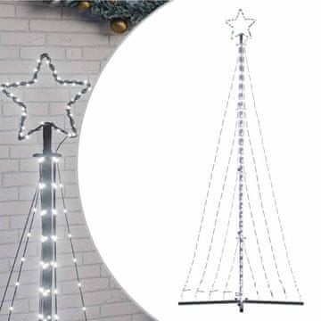 Vidaxl LED božično drevo 447 LED hladno bela 250 cm