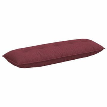 Vidaxl Poglavni vzglavnik Vinorodna rdeča 140 x 19 x 50 cm blago