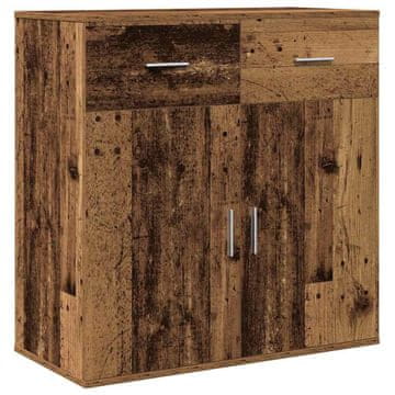 Vidaxl Strani šal s predalom Star les 78 x 38 x 80 cm Konstruiran les