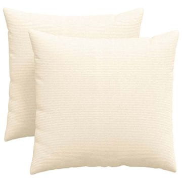 Vidaxl Blazine za kavč 2 szt. krema 45 x 45 cm Žametna tkanina