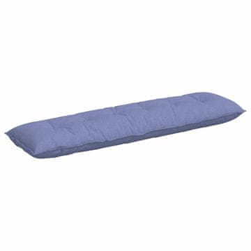 Vidaxl Poglavni vzglavnik Jeans modra 180 x 19 x 50 cm blago