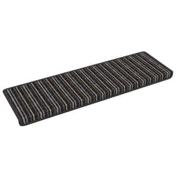 Vidaxl Samolepilni stopniščni tepihi 15 kos 65 x 21 x 4 cm Non-Slip