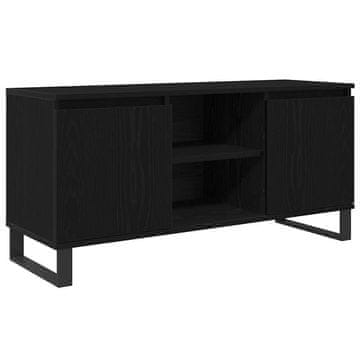Vidaxl TV omarica Črna Orehovina 104 x 35 x 50 cm Konstruiran les