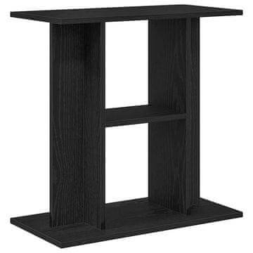 Vidaxl Stojalo za akvarij črn hrast 60x30x60 cm inženirski les