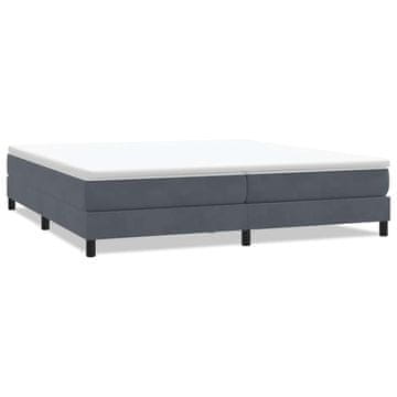 Vidaxl Box spring postelja brez vzmetnico temno siva 200x220 cm žamet
