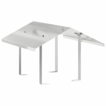 Vidaxl Dimniška kapa srebrna 50 x 60 x 37 cm Nerjaveče jeklo